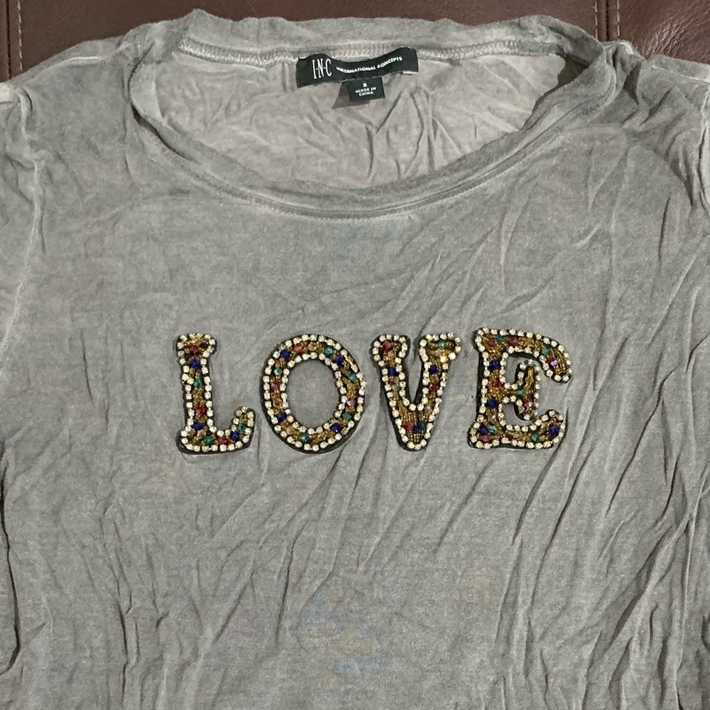 Inc beaded “love”shirt